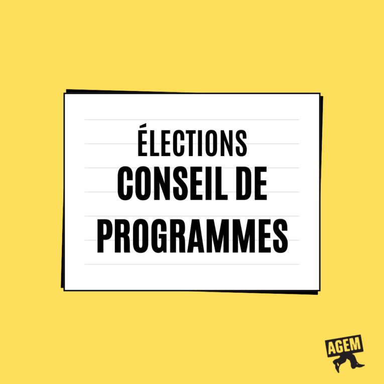 Élections – Conseil de programmes